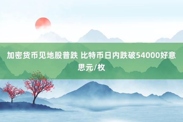 加密货币见地股普跌 比特币日内跌破54000好意思元/枚